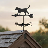 Cat Weathervane Decorative Metal Wind Vane Rust Resistant for Garden, Rooftop