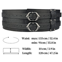 Medieval Viking Style Wide Belt for Cosplay