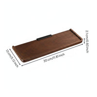 Walnut Wall Shelf Minimalist Style Washroom Shelf Space Home Storage for Vanity