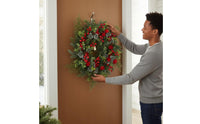 Christmas Wreath Reusable Christmas Door Wreath Look for Fireplace Mantel
