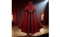 Medieval Gothic Cape Draped Gothic Cape Wide Hem Costume Clothing for Adults