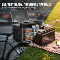 Insulated Food Delivery Bag for Riders - 18L to 62L Thermal Cooler for Car, Picnic, Outdoor Use