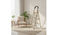 Non-Slip Step Ladder with Handrails Slim Foldable Step Ladder Portable Wide for Home, Closet