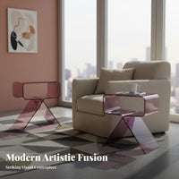 Space-Saving C-Shaped End Table Minimalist & and design Bedside Stand Modern Design Household Furniture Light Luxury for Apartment Dwellers, Students, property owners, Bedroom, Small areas, Living Room, Home Office
