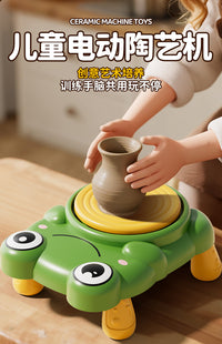 Electric Pottery Wheel for Kids, DIY Clay Craft Tool, Plastic, Ages 7-14