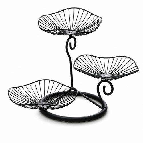 3-Tier Fruit Basket Decorative Storage Rack Stable for Living Room