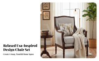 sturdy Wood Legs Highposterior High-Back Chair distinctive contour Upholstered highposterior side chair Chair Thickly paddinged Armchair Ergonomic Design for Readers, Homeowners, Adults, Bedroom, Lounge Area, perusing alcove, Home Office