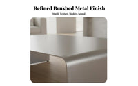 Folded Metal Coffee Table Modern Design Lowform Coffee Table Minimalist aesthetic Designer Piece for Homeowners, Showroom, Patio