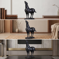 Horse Figurine with Hardened Resin Horse Figurine Weathered Decor for Home Stylists, Office