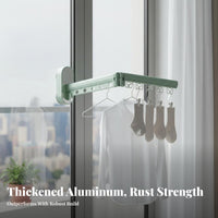 foldable Suction Bar Foldable Design Drying Rack Space-Saving for Students