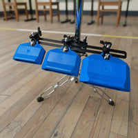 3 Pieces Drum Cowbells with Stand Different Pitch Cowbell Set Percussion Bells for Drummers
