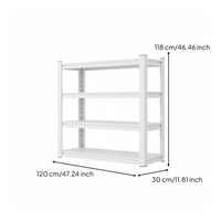 1 Adjustable Freestanding Shelving Unit Heavy Duty Metal Rack Utility Shelf Five-tier Storage Rack Durable Carbon Steel Suitable for Kitchen Workshop Warehouse Household Commercial