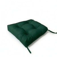 Tufted Chair Cushion with Ties Padded Patio Chair Cushion Square Weather-Resistant for Garden