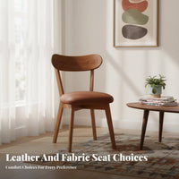 Upholstered Side Chair Ergonomic Backrest Upholstered H-Back Stool for Families