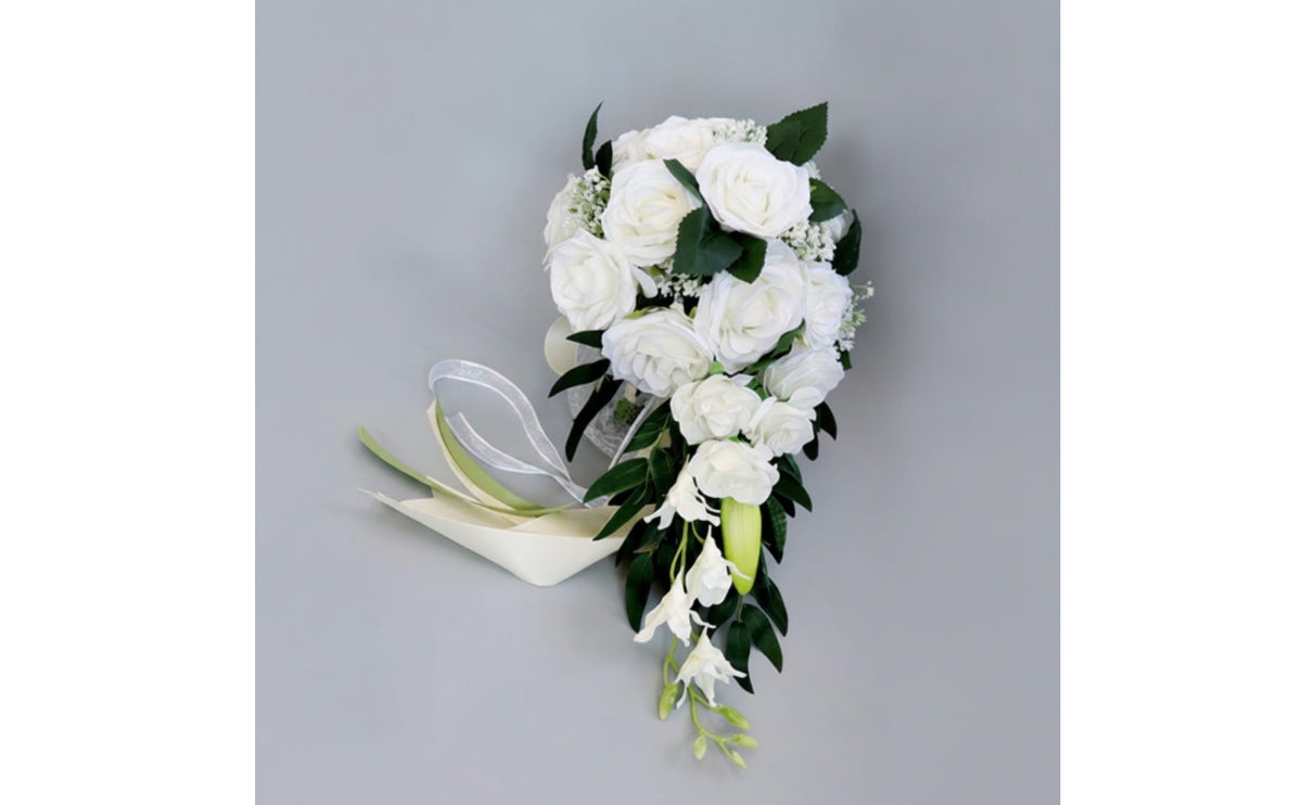 Cascading Bridal Bouquet Artificial Bridal Bouquet Artificial Flowers for Brides, Weddings, Photo Shoots