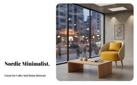 Curved Rear Loveseat Hardwood Wood Frame Business-Grade Seating High-Resilience Foam Padding Ergonomic Design