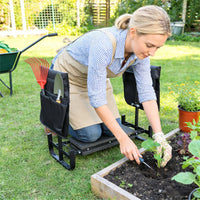 2-in-1 Garden Kneeler and Seat With Tool Pouch 2-in-1 Garden Kneeler for Outdoor