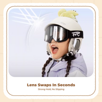 Kids Ski Goggles, OTG, Photochromic, Anti-Fog, UV