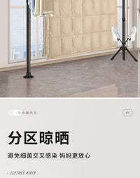 Freestanding Retractable Clothes Drying Rack for Balcony