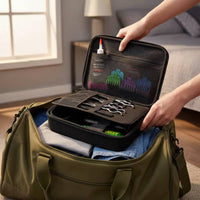 Portable Handle Barber Carrying Case Wear-Resistant Barber Tool Bag Mesh Pockets Hair Clipper Storage Box Divided Compartments for Travel, Barbershop, Salon