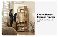 Clothes Rail with footwear storage Freestanding Clothing Rack Easy Assembly for Adults