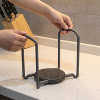 Dish Rack and Sink Drainer with Draining Board Plate Organizer for Kitchen Counter, Space Saving Dish Drainer Unit