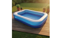 Rectangular Pool with Drain Plug Portable Inflatable Above Ground Pool Sturdy Thickened for Children, Patio