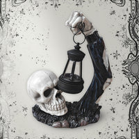 Halloween Resin Skeleton and Pumpkin Decorations