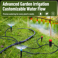 Irrigation System for Home Gardening, 40FT+160FT Poly Pipe Irrigation System, Water Saving Garden Irrigation Tubing for Agricultural Production