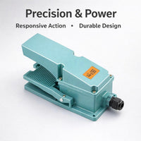 Heavy Duty Foot Pedal Switch, Aluminum Alloy Foot Pedal for Lathe, Industrial Foot Switch 250V 15A,  - Image 3