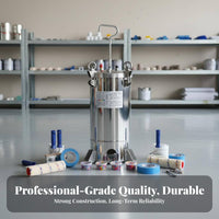 Stainless Steel Pressure Feed Paint Tank 15L Paint Kit Wide Coating Compatibility Pressure Pot for Resin Casting