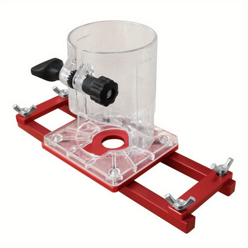 Router Slotting Guide Fixture Clear Router Guide with Transparent Guard Aluminum Positioning Bracket for Workshop