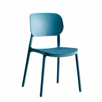 Molded Plastic Side Chair Easy to Clean Indoor Seating Stackable Lightweight for Restaurant Owners, Study Room, Kitchen, Balcony