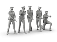 1/72二战美国 sir1/64警察大兵1/35士兵军人白模摆件微缩素体兵人