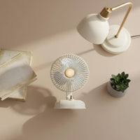Retro Desktop Fan Automatic Oscillation USB Oscillating Fan for Office, Students