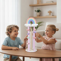 Hair Clip Storage Rack Tabletop Hair Clip Stand Barrette Holder Rainbow Pastel for Girls, Nursery, Bedroom