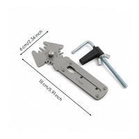 Zip Fastener Jig Silver Leather Corner Tool with Hex Key Portable for Workshop