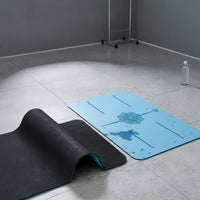 Grippy Fitness Inversion Mat Compact Fitness Mat with Alignment Lines Portable Stable for Yogis