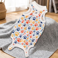 Cat Recovery Suit Post Surgery Cat Clothing, Neuter Suit for Cats, Post-operative Polyester Anti-Licking Shirt with Adjustable Hook-and-loop