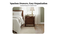 Roman pillar Nightstand With Storage Drawer Roman pillar End Table for Renters