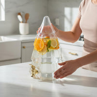 Christmas Tree Drink Dispenser Wide Mouth Lid Cold Water Jug with Tap Party Drink Container Easy to Clean for Home Bar