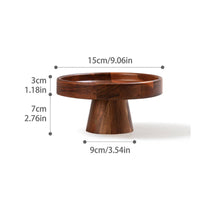 Wooden Cake Stand Artisanal Appearance Wood Cake Effortless to Clean to Clean Pedestal Serving Dish for Afternoon Tea, Bakery