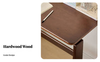 Solid Wood Height-Adjustable kids' Desk Grows with Child children's Furniture Ergonomic Writing Table Rounded Corners for Students, Teenagers, Toddlers, Bedroom, Study Room, Home, Playroom