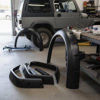 4 Pieces Jeep T and J Wheel Arch Rust Resistant Wheel Well Liner Trim for Mud
