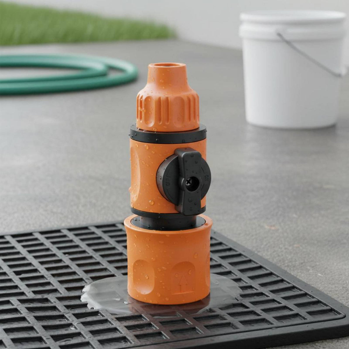 Hose Quick Connector with Flow Control Leak-Resistant 3/4 Inch Hose Connector Watering Equipment Sturdy Duty Gardening Supply