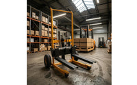 Textured Grips Manual Hydraulic Lifting Hand Truck 4 Wheels Foldable Hydraulic Hand Truck