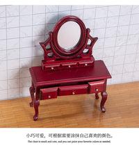 1:12 Dollhouse Vanity Table Model Accessory Miniature Furniture Bedroom Photo Prop