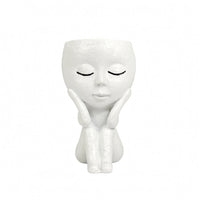 Seated Girl Vase Modern Resin Girl Vase Decorative Home Decor