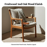 Dining Armchair with Backrest hardwood Wood Construction Household Furniture Comfortable for Long Sitting Ergonomic Design