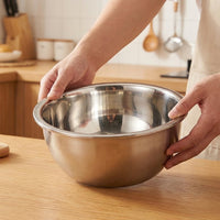 Stainless Steel Mixing Bowl 5 Pack, 304 Deep Food Preparation Bowl with Bright Polish, Round Plain Pattern Baking and Dough Kneading Container